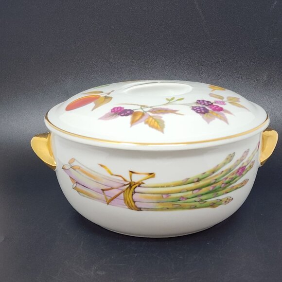 Royal Worcester Evesham Covered Casserole Serving Bowl Soup Vegetable 7.5" VTG - Picture 5 of 11